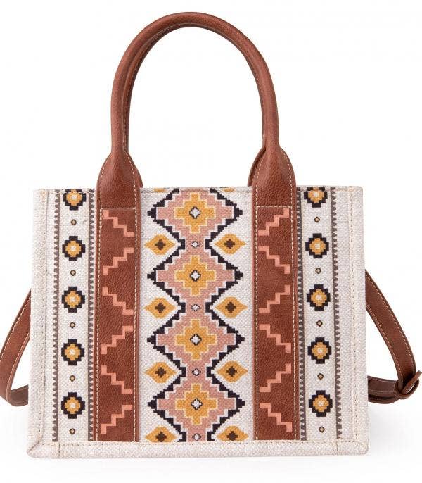Montana West Wrangler Aztec Tote: Gray