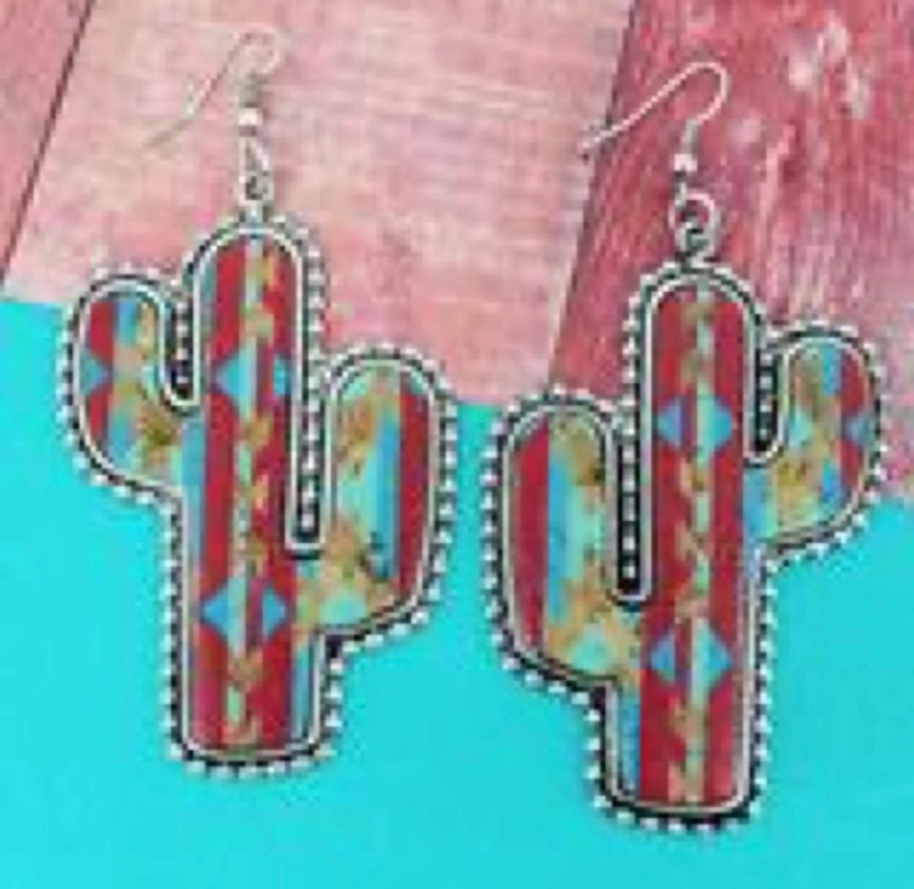 Desert Horizon Cork Cactus Earrings