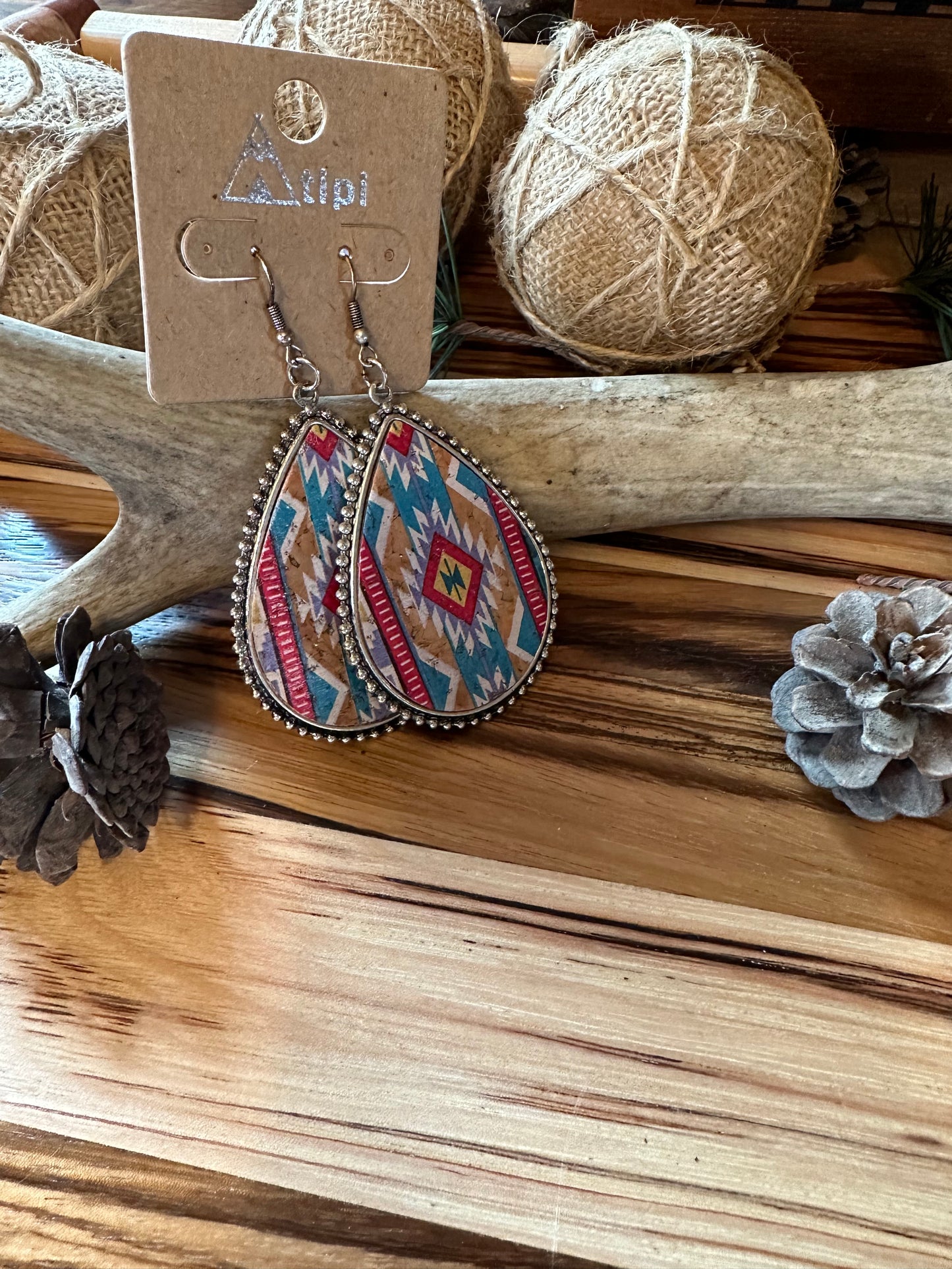 Mesa Memories Cork Teardrop Earrings