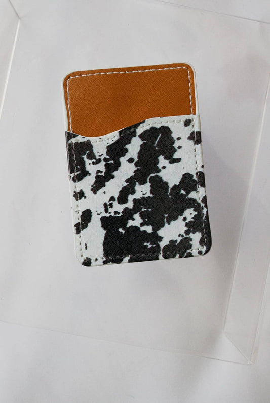 Black Cowhide Phone Pocket