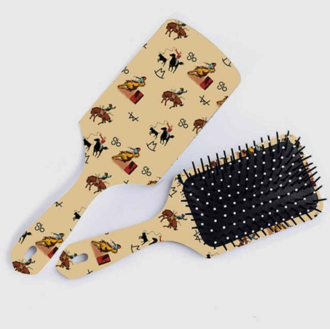 Vintage Cowboy Hairbrush