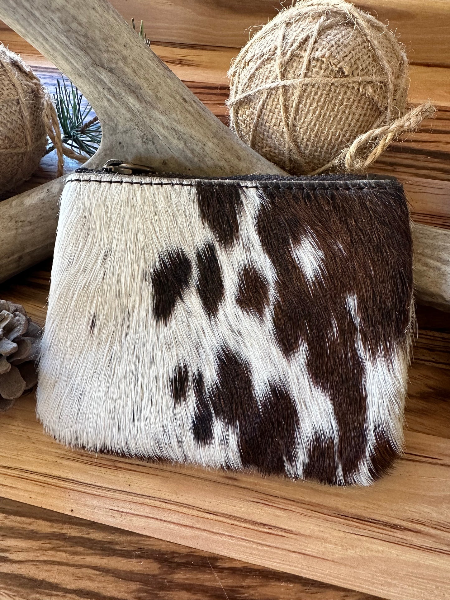 Cowhide Coin Pouch