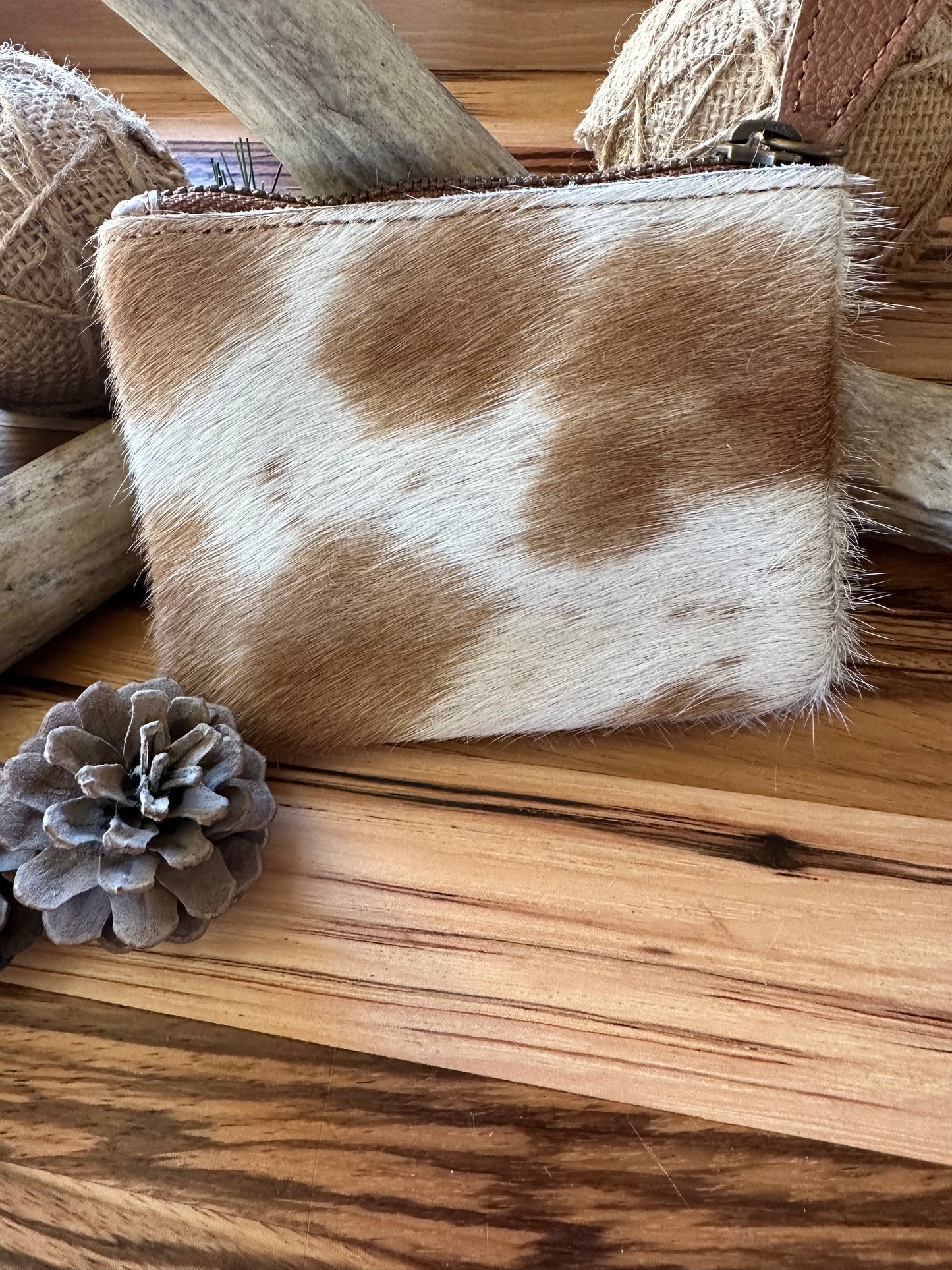 Cowhide Coin Pouch