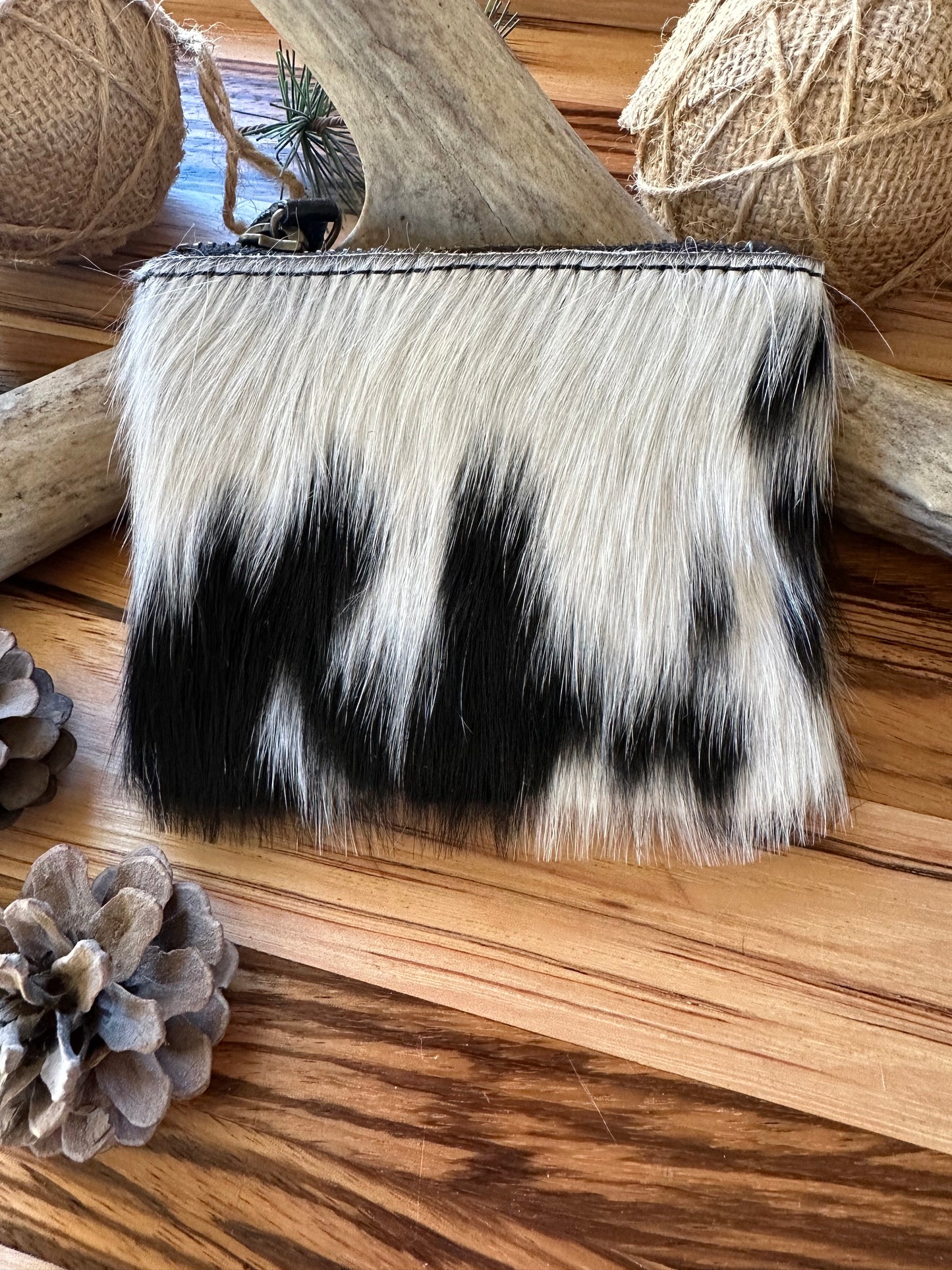 Cowhide Coin Pouch