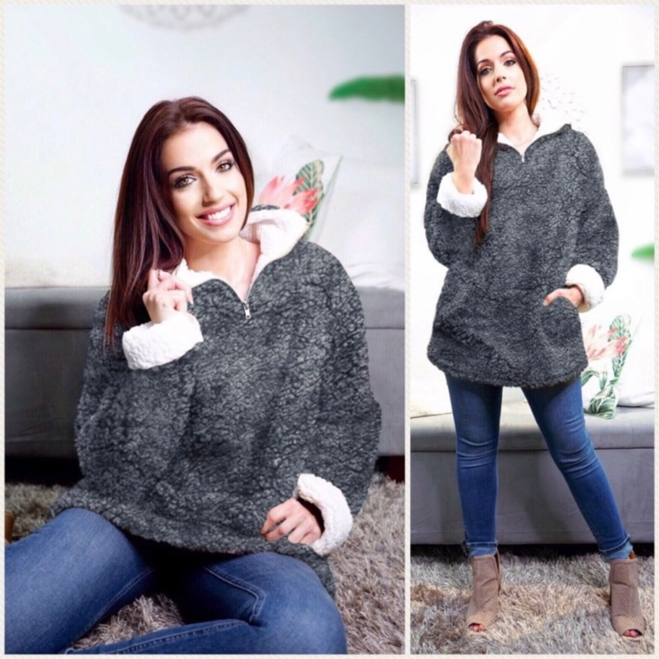Charcoal Fleece Pullover