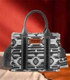 Montana West Wrangler Aztec Tote: Gray