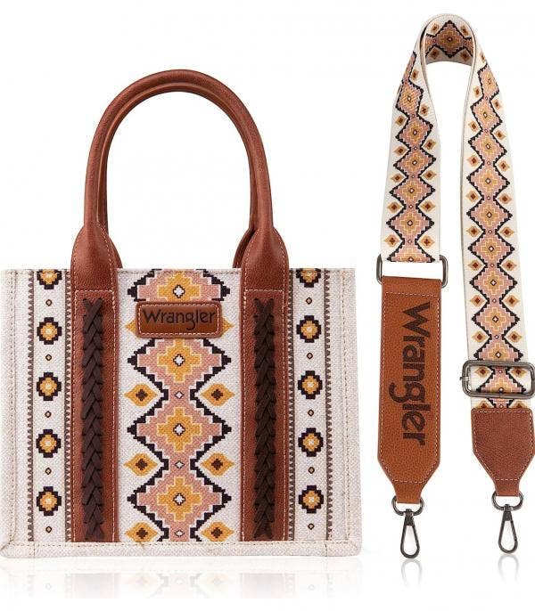 Montana West Wrangler Aztec Tote: Gray