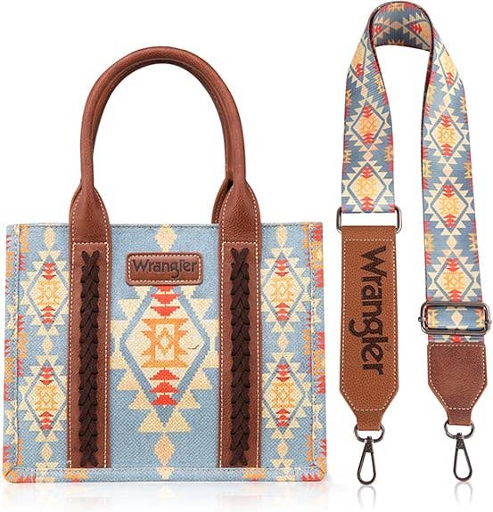 Montana West Wrangler Aztec Tote: Gray