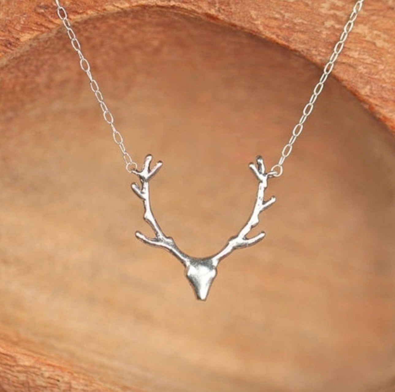 Tiny Cute Antler Necklace