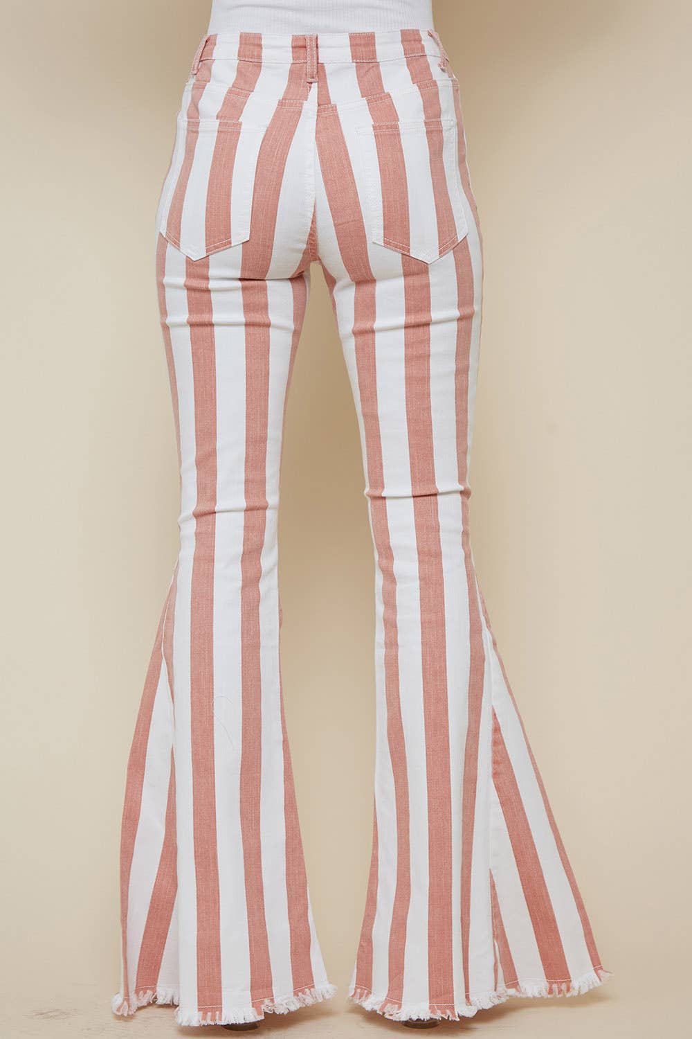 Striped Denim Bell-Bottoms
